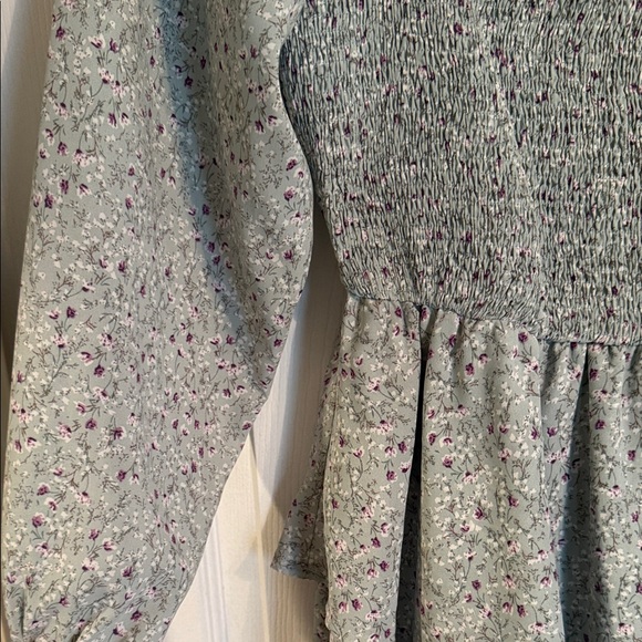 Blue Ruffled Women's Romper - Picture 3 of 3